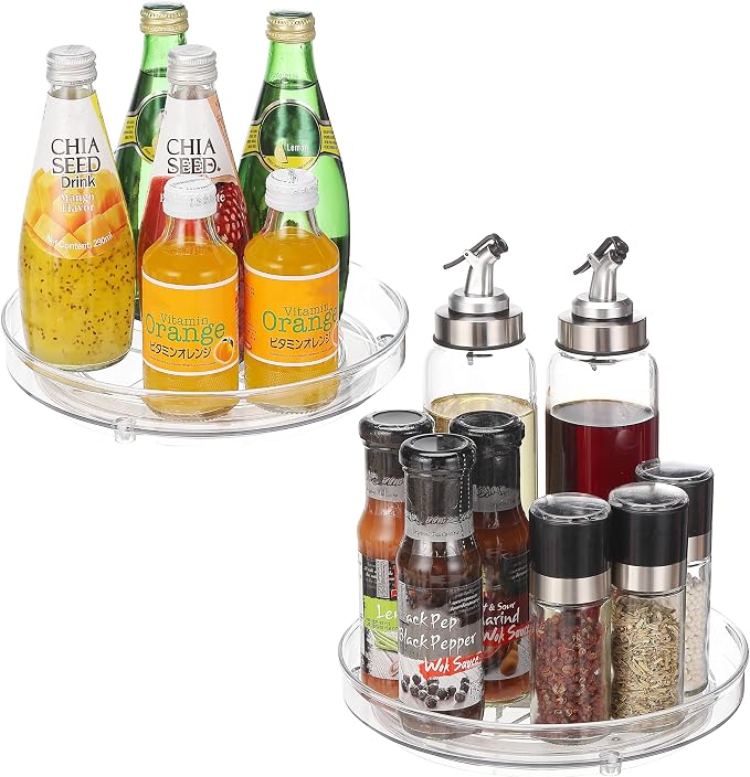 URALFA 9 Inch Lazy Susan Spice Rack Organizer, 360 Degree Rotating Round Lazy by URALFA