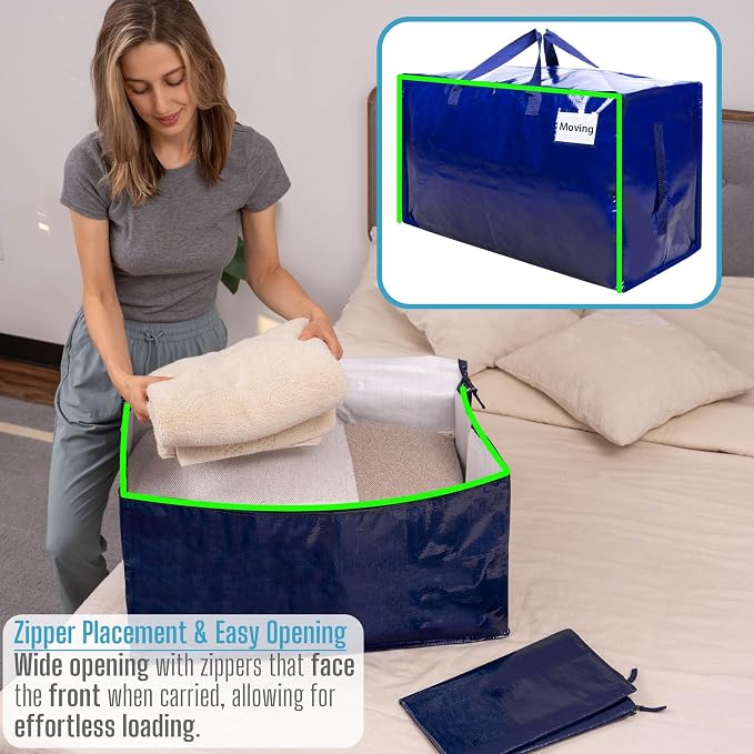 VENO 2 Pack Moving Bags and Large Christmas Decoration Storage Bins - Image 3
