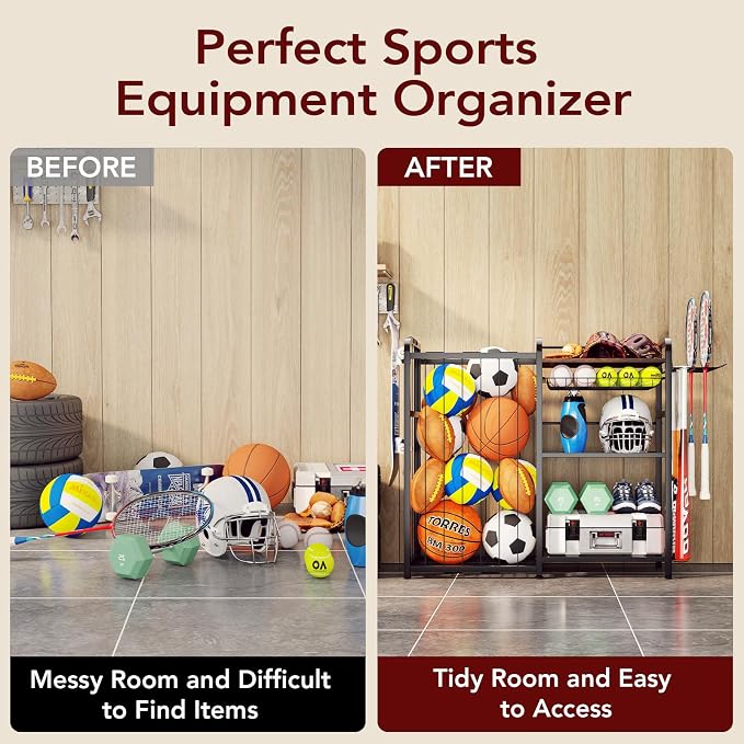 Garage Sports Equipment Organizer, Ball Storage - Image 8