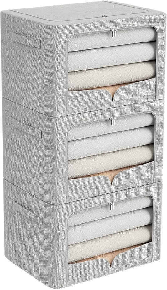 FHSQX 3 Pack Clothes Storage Bins by FHSQX