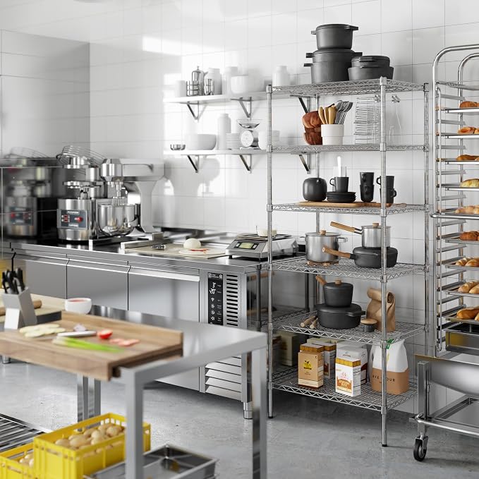 21" Deep x 30" Wide x 74" Height Wire Shelving Kit | 6-Tier | NSF Commercial - Image 5