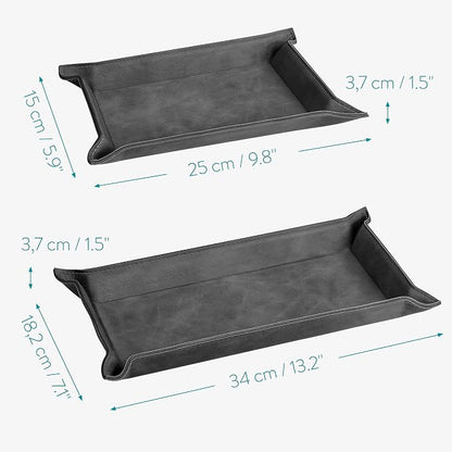 Navaris Faux Leather Valet Tray Set of 2 - Image 6