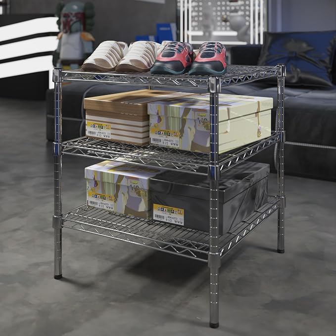 24" Deep x 24" Wide x 27" Height Wire Shelving Kit | 3-Tier | NSF Commercial - Image 2