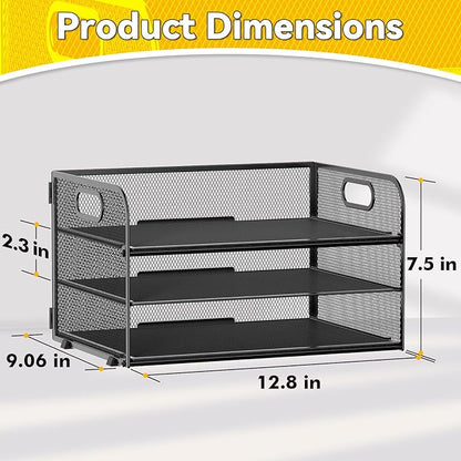 3 Tier Paper Organizer Tray - Image 2