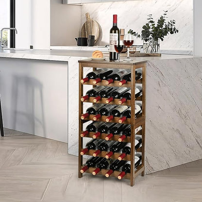 VASMIA Wine Rack Freestanding Floor, 6-Tier Display Wine Storage Shelves - Image 8