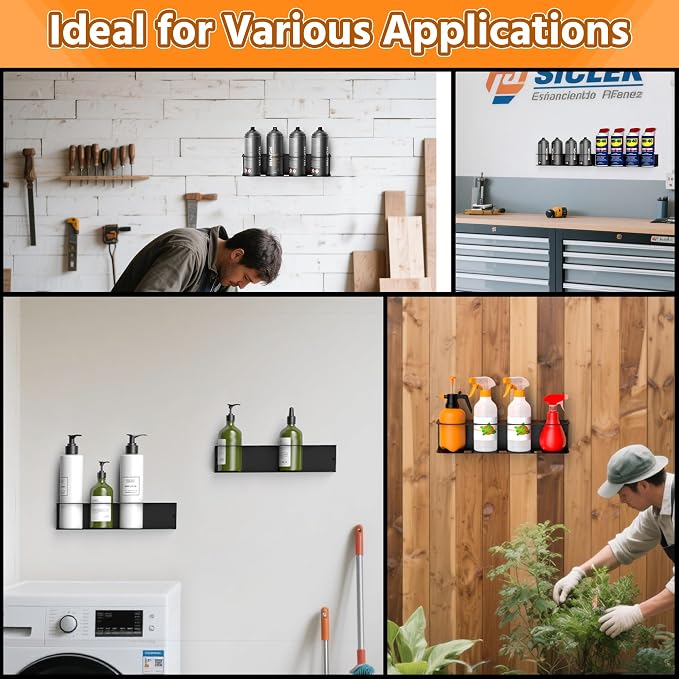 Ultrawall Spray Can Holder Rack, Wall Mounted Spray Bottle Holder, Garage Wall - Image 6