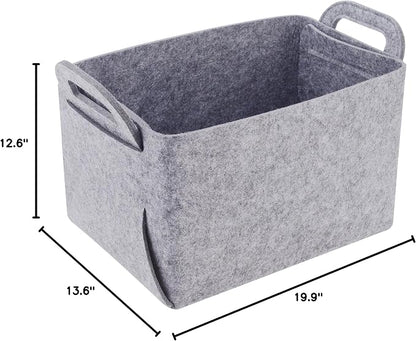 Storage Basket Felt Storage Bin Collapsible& Convenient Box Organizer - Image 8