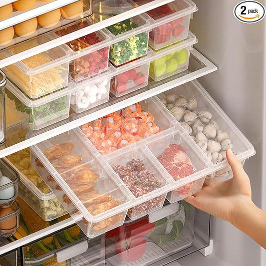 Taiuloo 2 Pack Divided Veggie Tray by Taiuloo