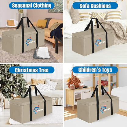 SIRUITON 69”L x 29.5”W x 21.6”H Outdoor Cushion Storage Bag, Patio Furniture - Image 6