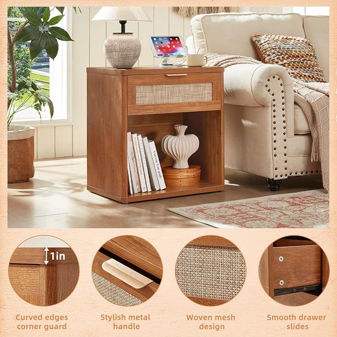 LEYAOYAO Rattan Nightstand - Image 5