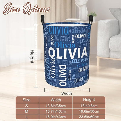 Custom Name Laundry Hamper, Personalized Laundry Basket - Image 3