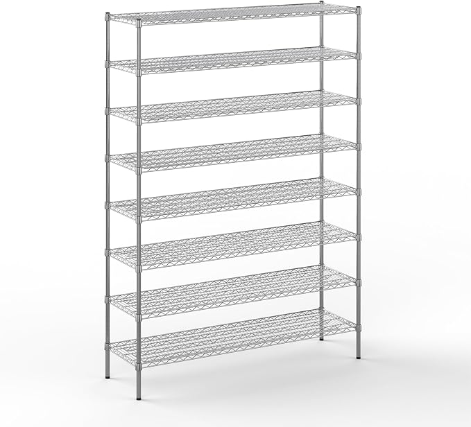 18" Deep x 60" Wide x 86" Height Wire Shelving Kit | 8-Tier | NSF Commercial by Regal+Altair