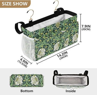 Bedside Caddy for Dorm Bed Bedside Hanging Caddy Bag Iron Frame Storage - Image 4