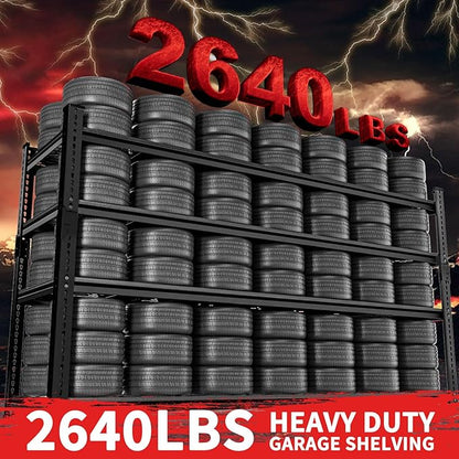 Storage Shelves, Garage Shelving Heavy Duty 2640LBS Capacity, 4 Tier Utility - Image 4