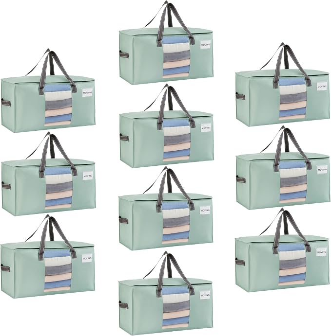 VENO 10 Pack Moving Bags, Comforter and Blanket Storage Bags by Veno