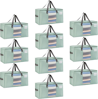 VENO 10 Pack Moving Bags, Comforter and Blanket Storage Bags by Veno