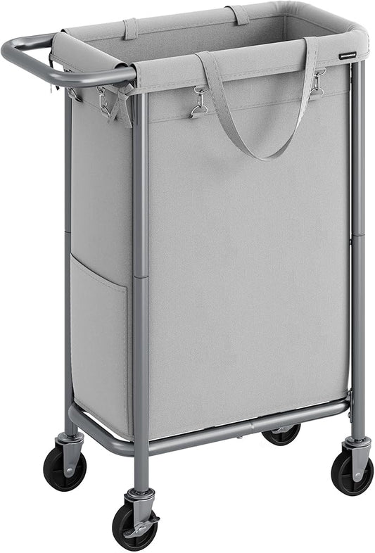 SONGMICS Laundry Basket with Wheels, Rolling Laundry Hamper, 23.8 Gallons by SONGMICSbySONGMICSHOME