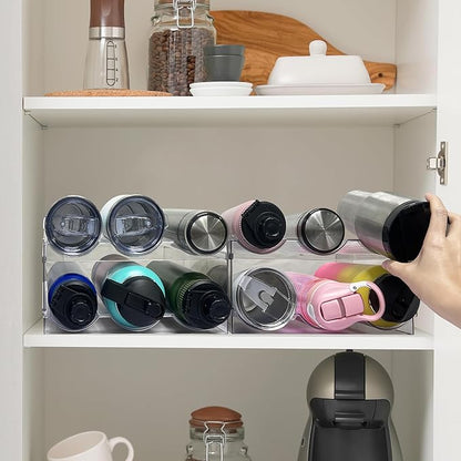 4 Pack Water Bottle Organizer, Stackable Kitchen Pantry Organization and - Image 2