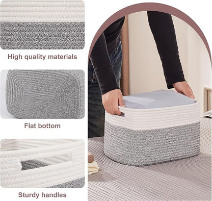 OIAHOMY 4 Pack Storage Baskets for Organizing, Basket for Shelves - Image 3