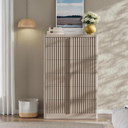 Fluted Dresser for Bedroom, Modern Chest of Drawers - Image 3
