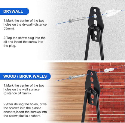 32 Pack Garage Hooks Heavy Duty, Utility Steel Garage Storage Hooks, Wall Mount - Image 5