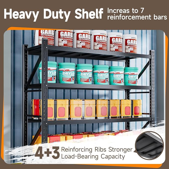 7000LBS Metal Garage Shelving Unit 79" W Storage Shelves Heavy Duty 4 Tier - Image 6