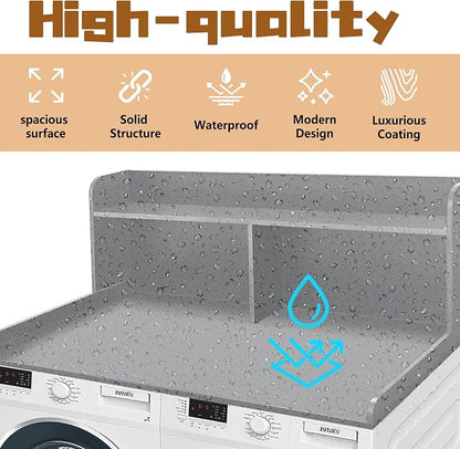 Royxen 2-Tier Washer Dryer Countertop, 19.5"H Wood Washer and Dryer Topper - Image 4