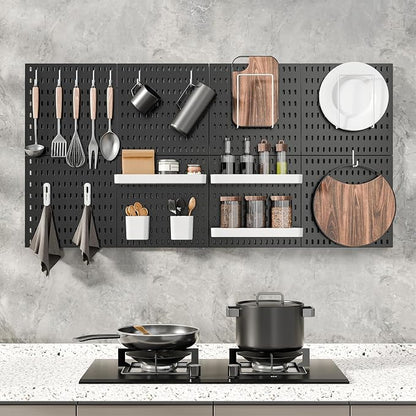 Pegboard Combination Kit, 25.2" x 50.4" Wall Mounted Storage Set - Image 3