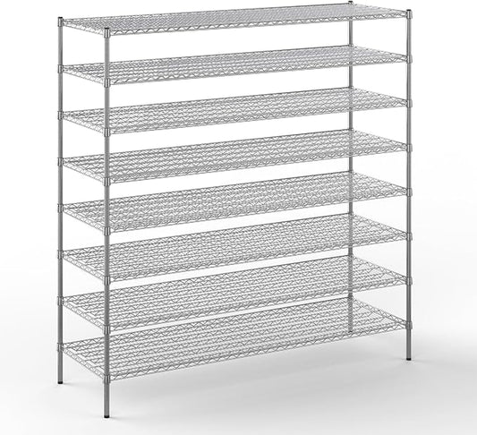 24" Deep x 72" Wide x 74" Height Wire Shelving Kit | 8-Tier | NSF Commercial by Regal+Altair