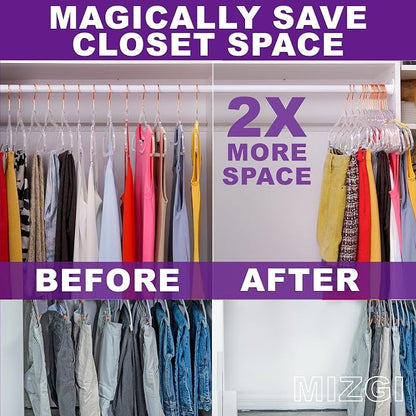 MIZGI Premium Clear Invisible Acrylic Hangers, Crystal Plastic Hangers - Image 5