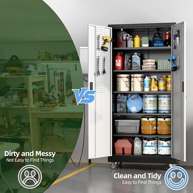 Upgraded Wide & Deep Metal Garage Storage Cabinet - Image 8