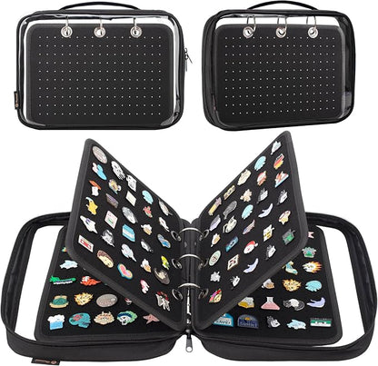 Enamel Pin Display Pages Pin Carrying Case, Pins Collection Storage Organizer by PACMAXI