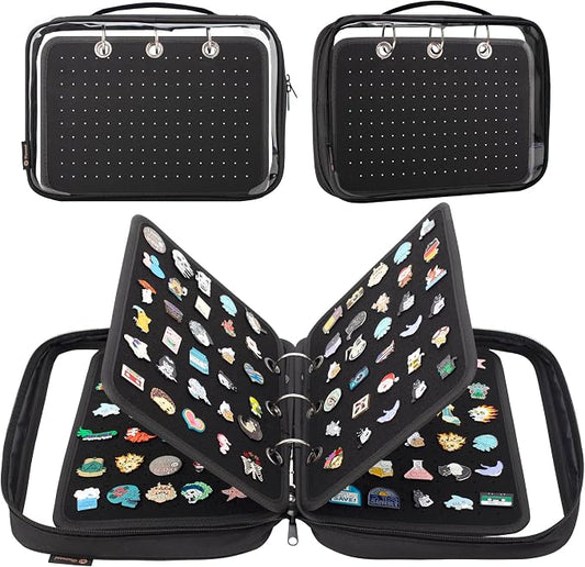 Enamel Pin Display Pages Pin Carrying Case, Pins Collection Storage Organizer by PACMAXI