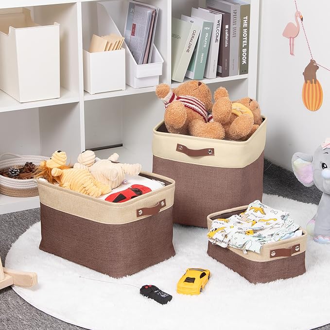HNZIGE Large Fabric Storage Bins Canvas Baskets - Image 3
