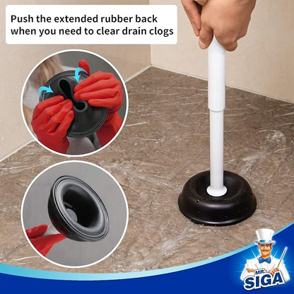MR.SIGA Toilet Plunger with Holder, Heavy Duty Toilet Plunger and Holder Combo - Image 5