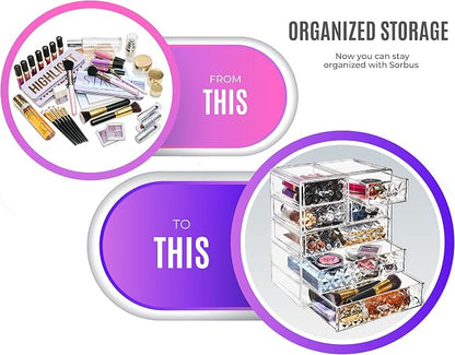Sorbus Acrylic Makeup Organizer - Image 4