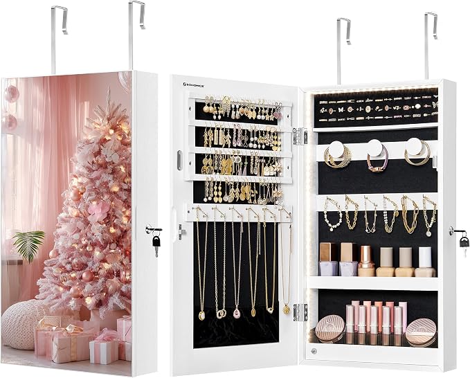 SONGMICS Mirror Jewelry Cabinet Armoire by SONGMICSbySONGMICSHOME