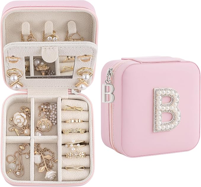 Birthday Gifts For Women, Initial Jewelry Box, Travel Jewelry Case, Gifts for by Unknown