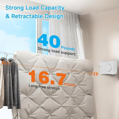 Retractable Outdoor Clothes Line, Heavy Duty Clothes Drying Laundry Line Wall - Image 3