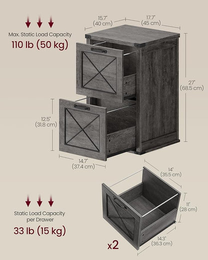 VASAGLE File Cabinet, Filing Cabinet - Image 2