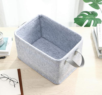 Collapsible Storage Bins Foldable Felt Fabric Storage Basket Organizer Boxes - Image 4