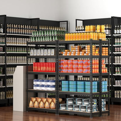 WORKPRO 5-Tier Steel Shelving Unit-Black, 27-2/5”W x 11-7/10”D x 60”H, - Image 9