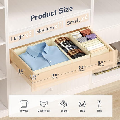 DIMJ Drawer Organizer Clothes - Image 3