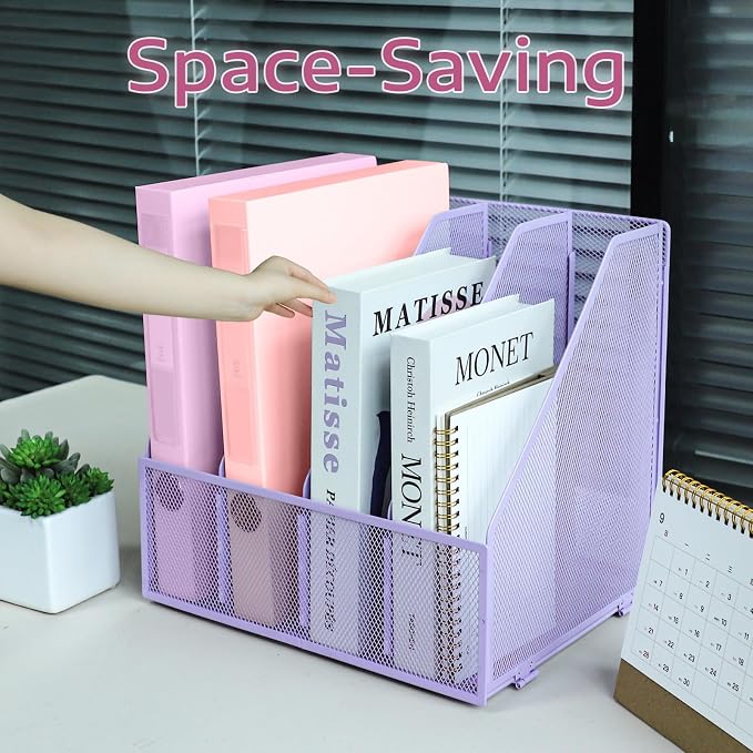 Desk Organizers, Metal Magazine File Holder - Image 6