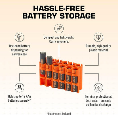 Storacell AAA-12 Battery Storage Caddy and Dispenser, Holds 12 AAA Batteries - Image 4