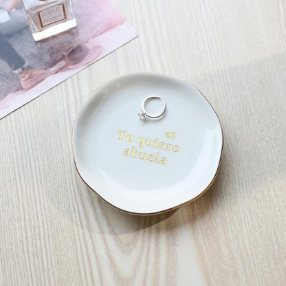 HOME SMILE I Love You Grandma Gifts in Spanish Ring Dish-Mother's Day Birthday - Image 2