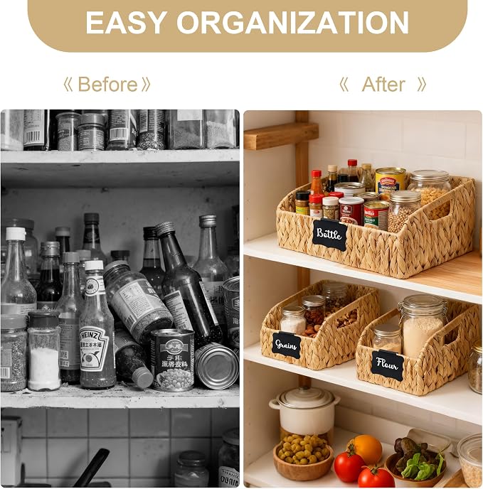 Pantry Organizers, Wicker Baskets - Image 3