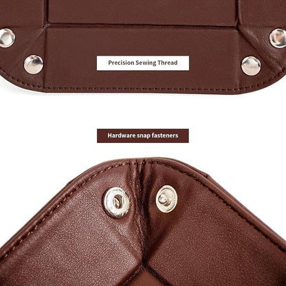 PU Leather Valet Tray for Mens and Women Catchall Tray for Keys, Jewelry Small - Image 3