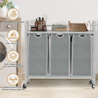 Laundry Hamper, Laundry Basket, Laundry Sorter - Image 6