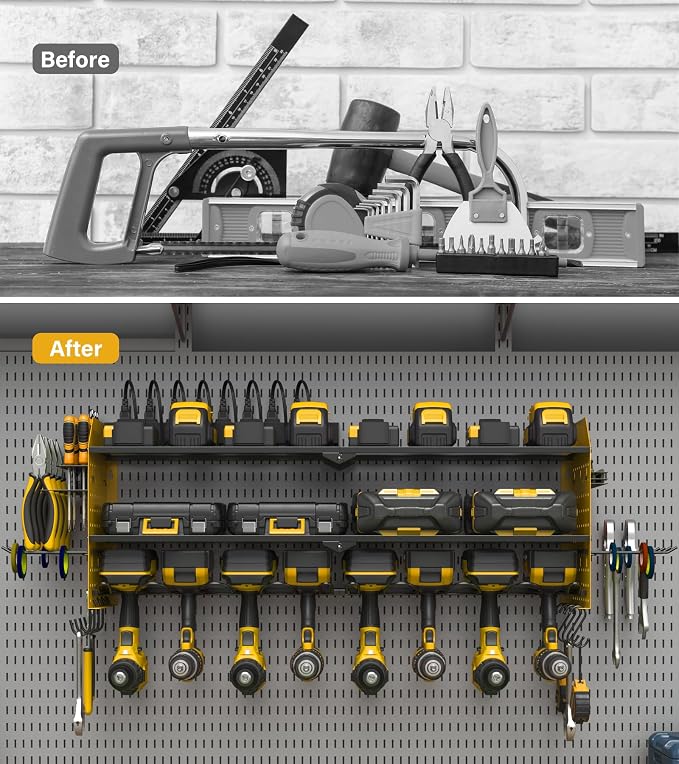 JUNNUJ Large Pegboard Power Tool Organizer - Image 4